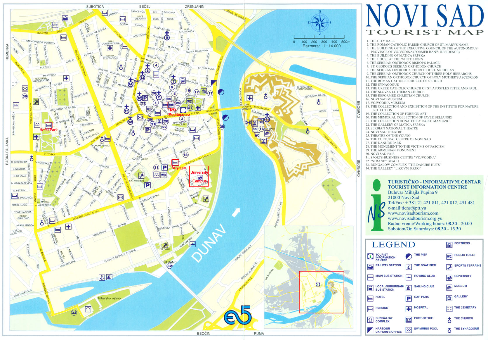 mapa ns Danube Rectors' Conference   Novi Sad mapa ns